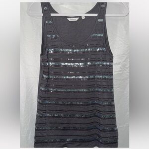 Reitmans Gray Sequin Tank Top